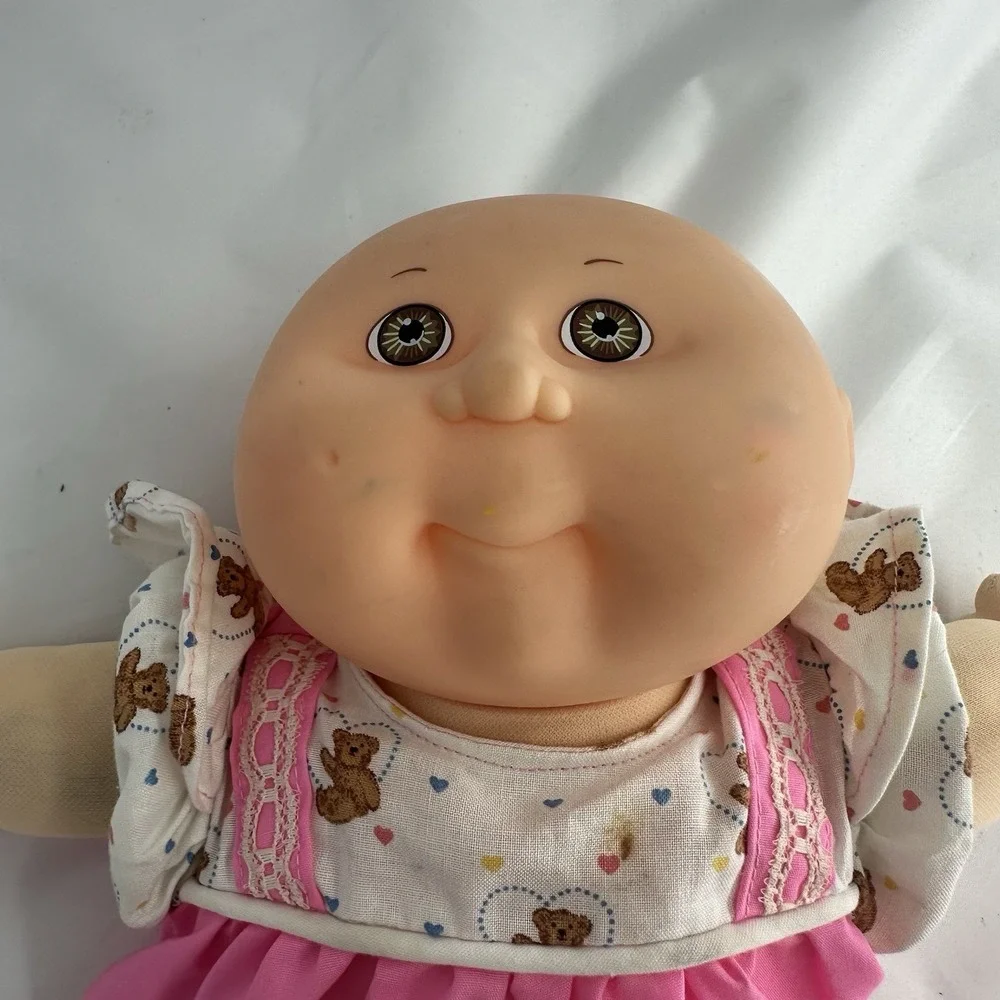 Cabbage Patch Kids 1991 Hasbro bald hazel eyes teal signature